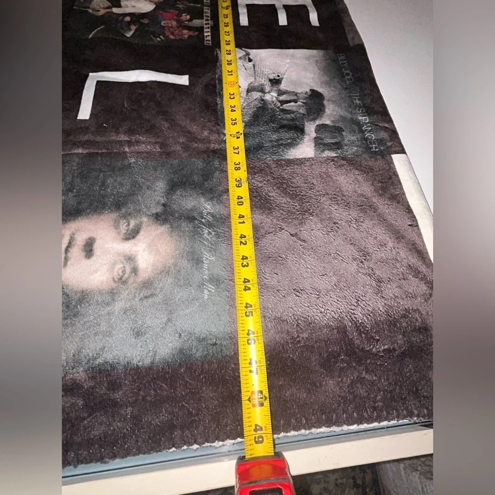 Billy Joel Album Cover Throw Blanket Collectible Patchwork Edition Sherpa